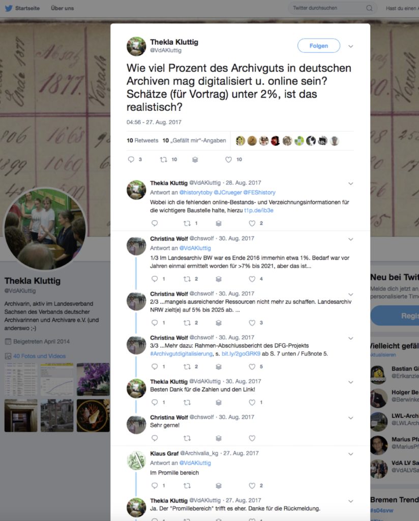 Screenshot Twitter Digitalisierung Diskussion